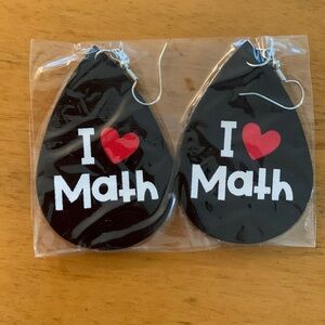 I Love Math earrings